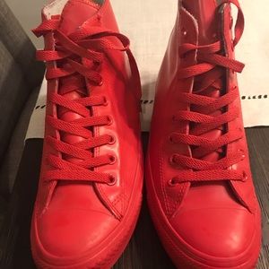 Converse Red High-Top Sneakers